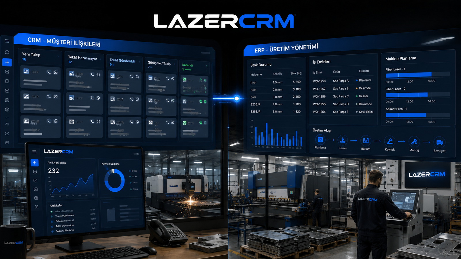 CRM ve ERP Arasındaki Fark Nedir? Lazer İşletmesi İçin Rehber